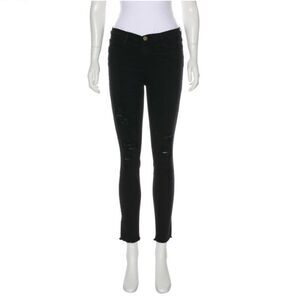 — Frame — Distressed Low-Rise Jeans Size: S US 27